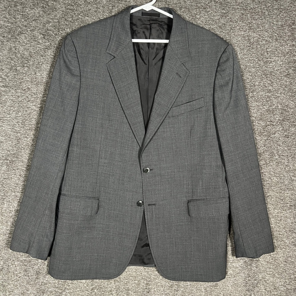 Jeanne Lanvin SA Mens Gray‎ Blazer Sz 56T Tall (46) Office Career Suit Italy